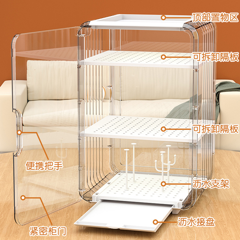 宝宝奶瓶收纳盒餐具清洗工具沥水架置物架防尘储存收纳箱婴儿专用
