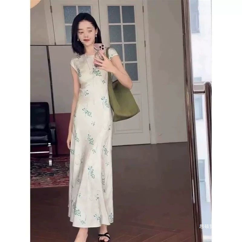 Новое китайское платье-миди в стиле биас-кют, 2025 года, нишевое, необычное, красивое французское длинное платье