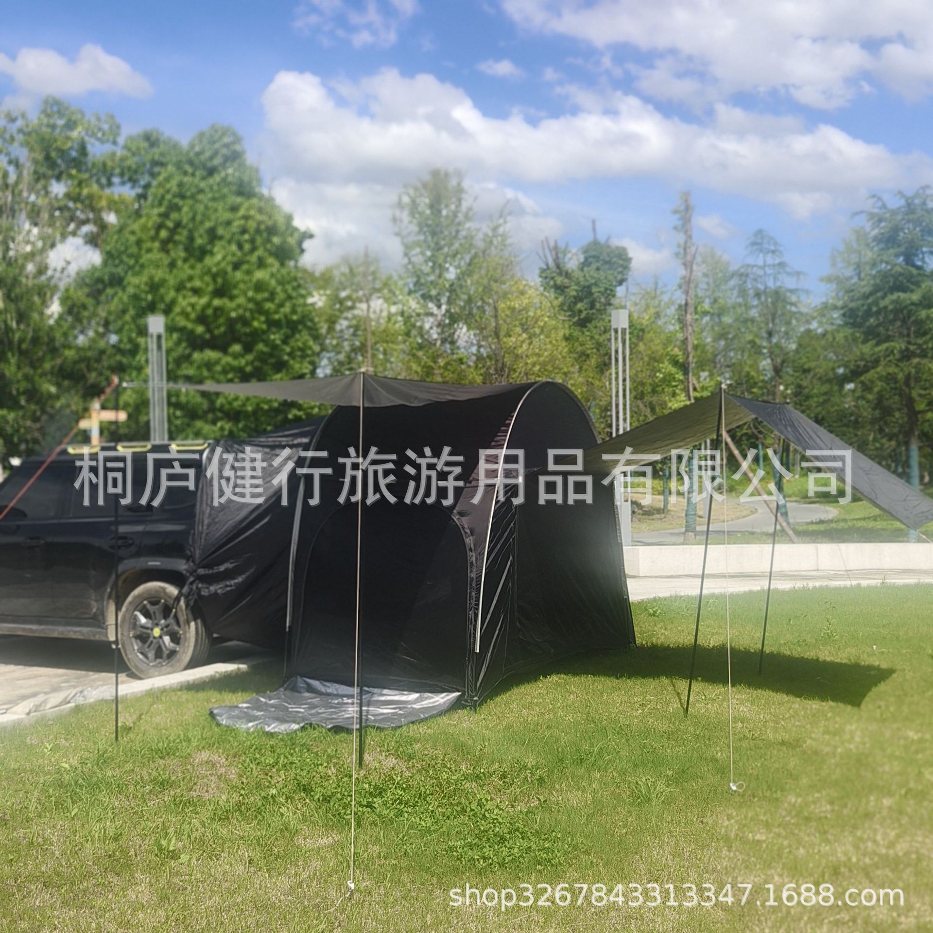 With mesh extension canopy tail extension tent, plus rain cover sunshade trunk tent tail tent