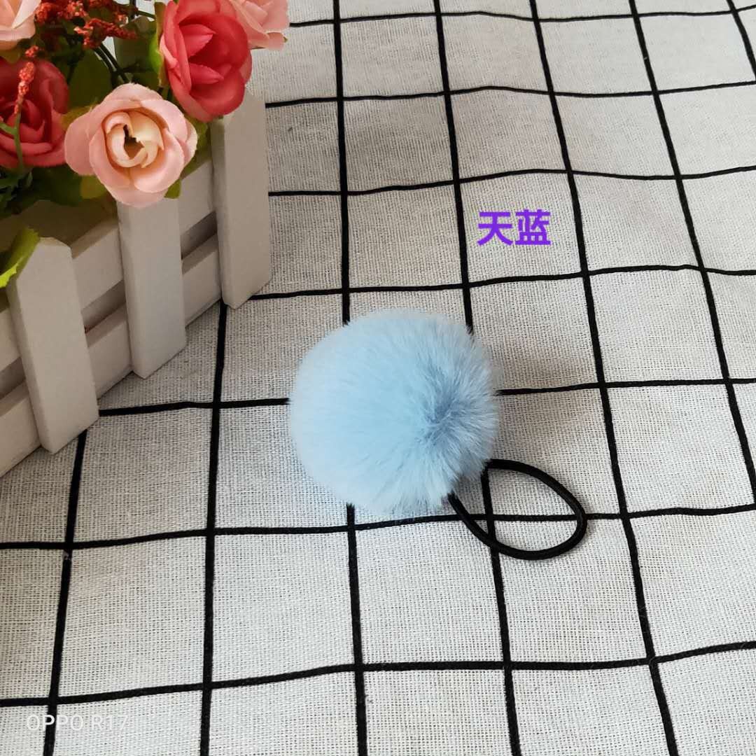 Estilo coreano Bola de Pelo banda de pelo tocado banda de goma para niños banda de pelo Bola de Pelo de imitación accesorios para el cabello tocado Bola de Pelo al por mayor