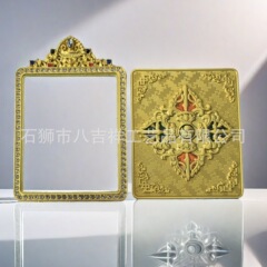藏式嘎乌盒唐卡宝石款带钻画盒多尺寸单面双面吊坠随身佛牌唐卡