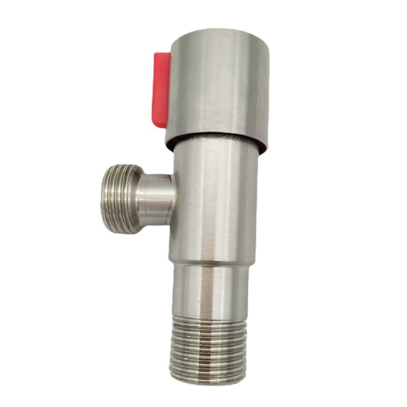 厂家批发不锈钢红蓝轮角阀 三角阀入墙式直角阀马桶热水器进水阀