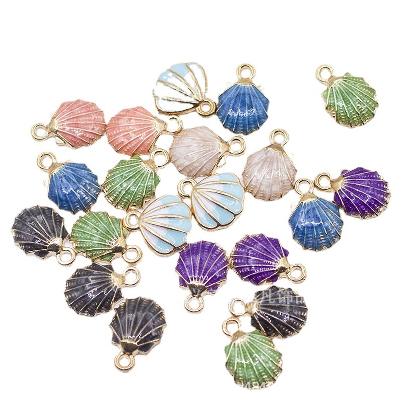 Wholesale Ocean style series shell alloy pendant earrings necklace jewelry accessories DIY handmade