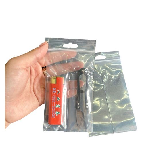 PE sealed compartment bag thickened belt packaging bag transparent two-grid silicone watch soft ziplock bag in stock