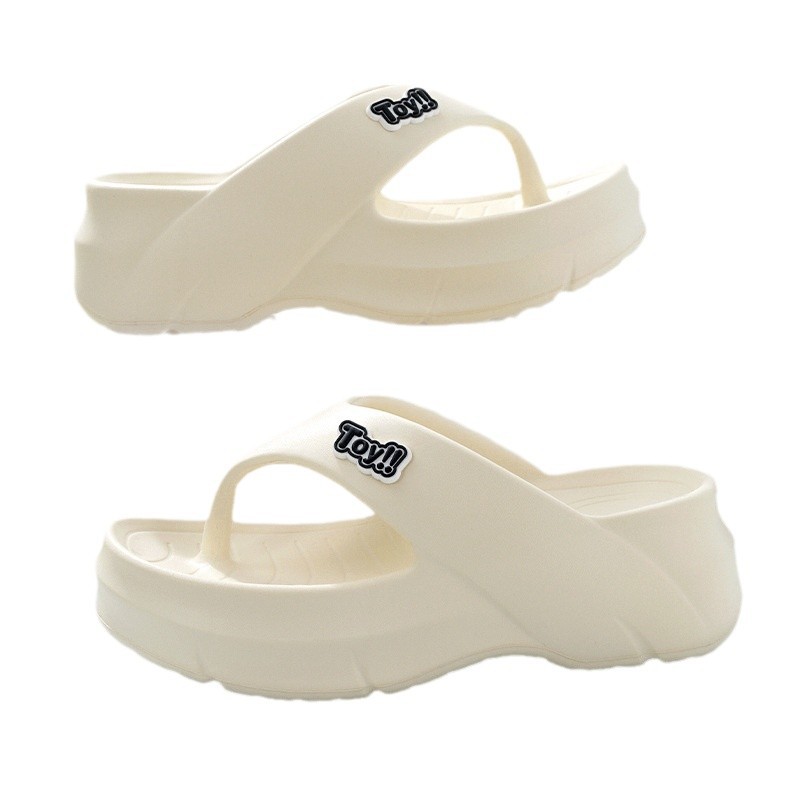 Chanclas mujeres verano nuevo estilo exterior con suela gruesa pisando mierda playa red antideslizante chanclas rojas a juego de colores sandalias y zapatillas lote