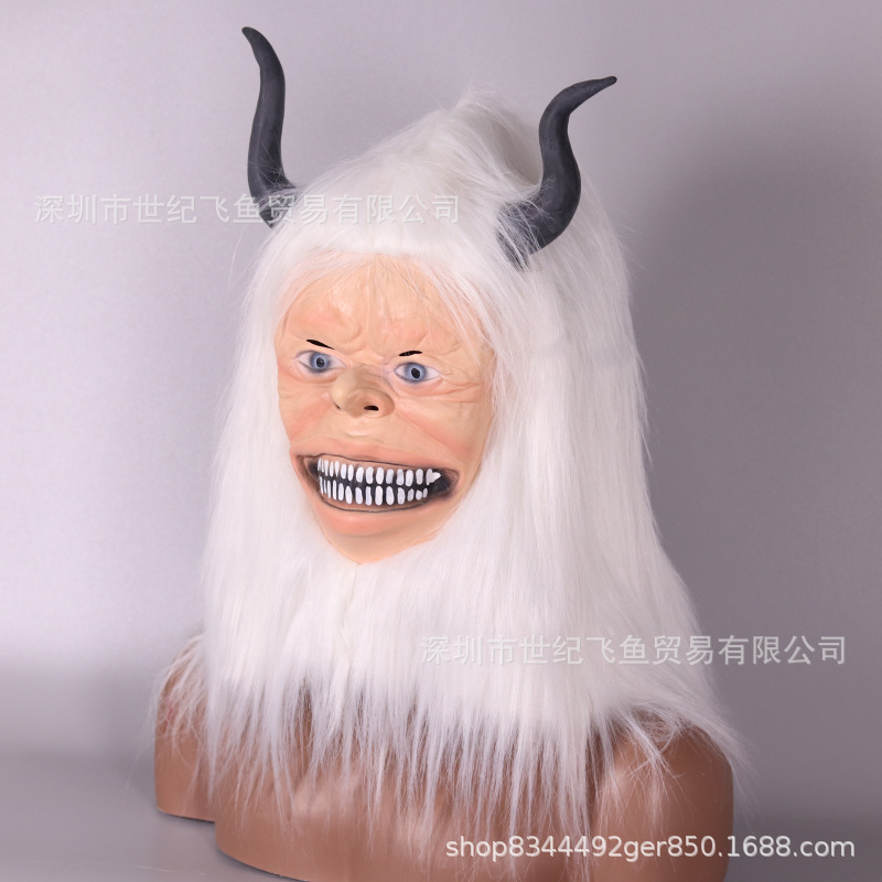 Máscara transfronteriza de monstruo de nieve Fiesta de Halloween Festival cosply disfraz Toro Diablo cabeza cubierta TikTok accesorios en vivo
