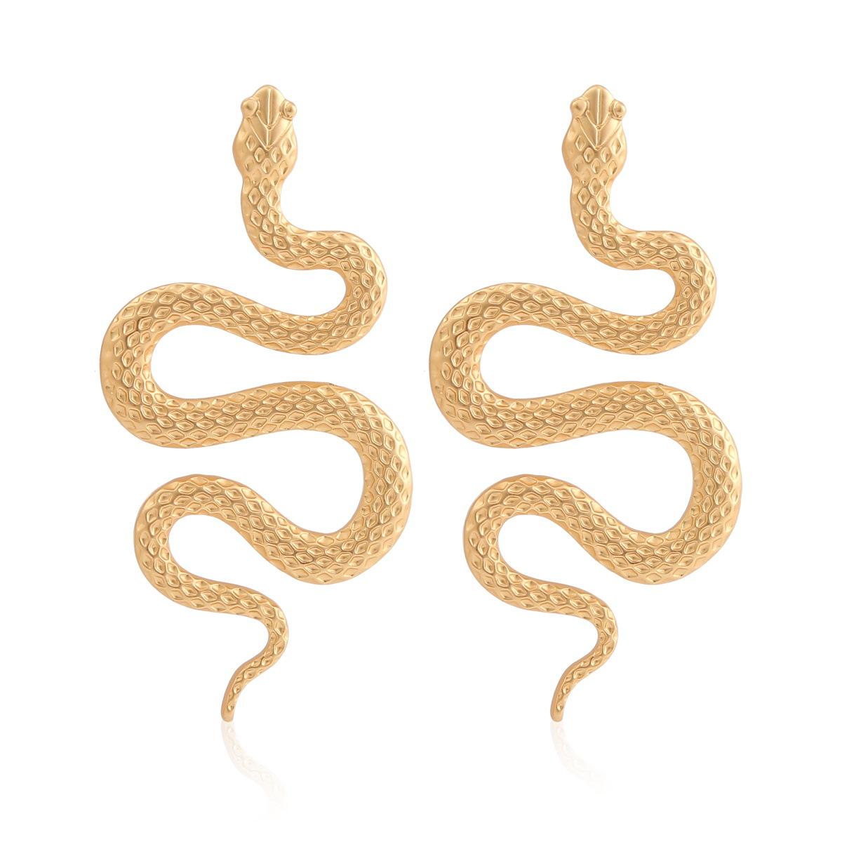 Pendientes Largos Con Forma De Serpiente De Estilo Exagerado display picture 2