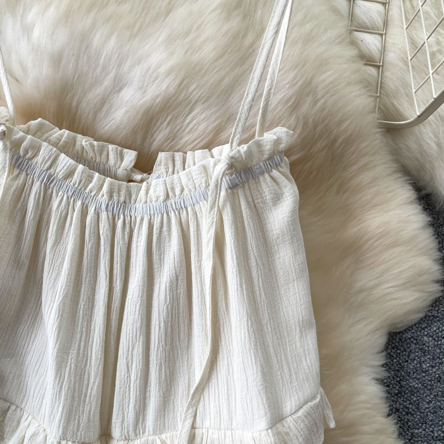 Women's French Style Sleeveless Dress Summer Korean Ruffled Tiered Skirt Slimming Elegant Long Dress Vacation Inspired_ecoleips.com