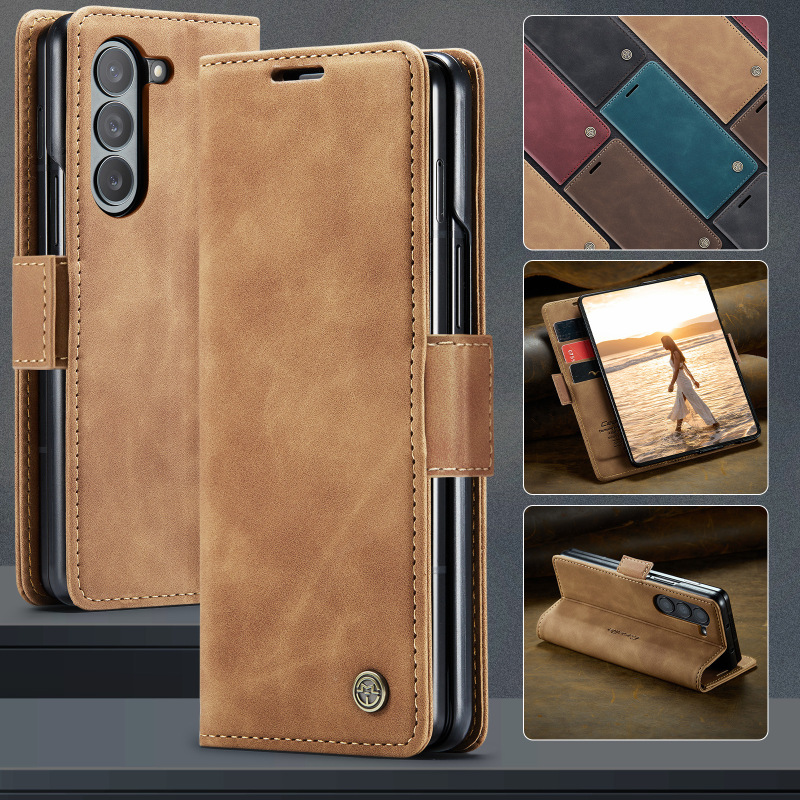 caseme はサムスン ZFold7 携帯電話ケース ZFold6 フリップレザーケース ZFold5 カード ZFold4 スタンドに適しています|undefined