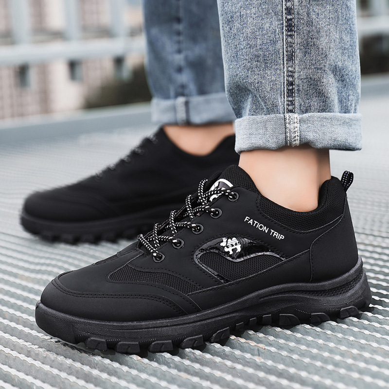 Men's Shoes Casual Sports Shoes Trendy Outdoor Fleece Lined Warm Thick Soled Running And Hiking Shoes Single Cotton_voghion.com