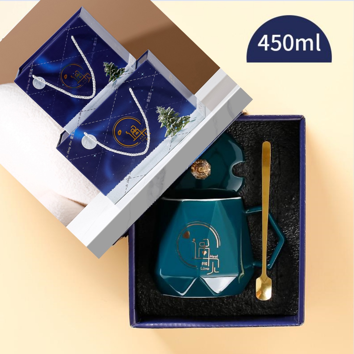 Taza de cerámica creativa, taza de oficina, taza de alto valor, taza de negocio, taza de marca de alta calidad, regalo de mano