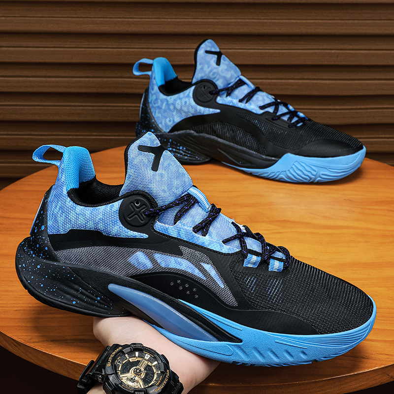 Zapatos de baloncesto de malla antideslizante, desgaste y amortiguación, zapatos profesionales de juego de combate para parejas image 4