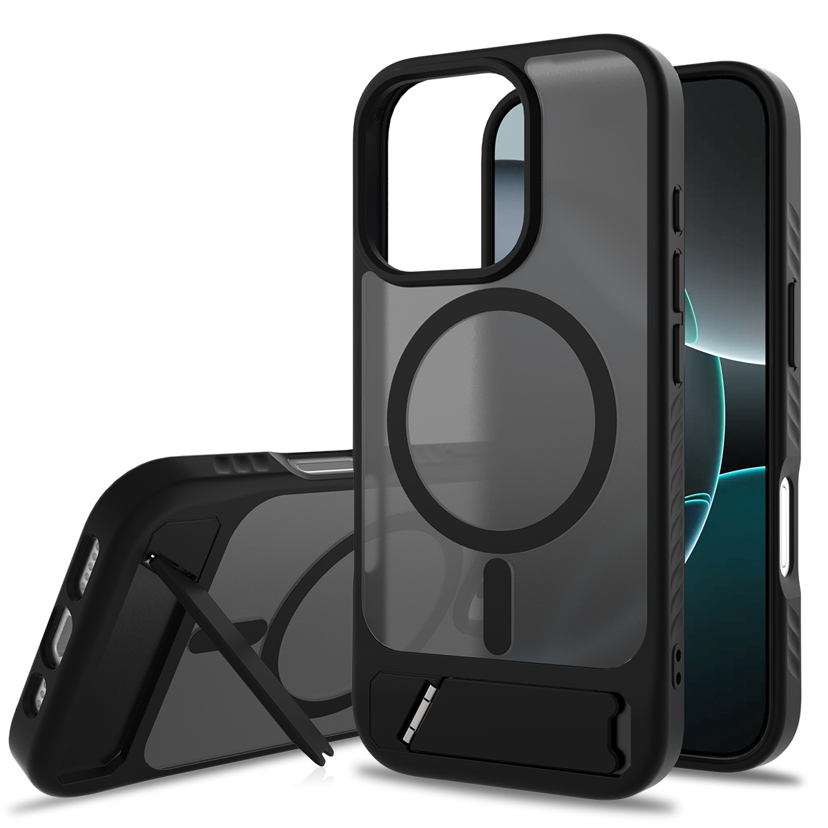 Nuevo tipo de iPhone 16E en forma de soporte de piel 2 - en - 1 a prueba de caídas Apple 16PRO cubierta de succión