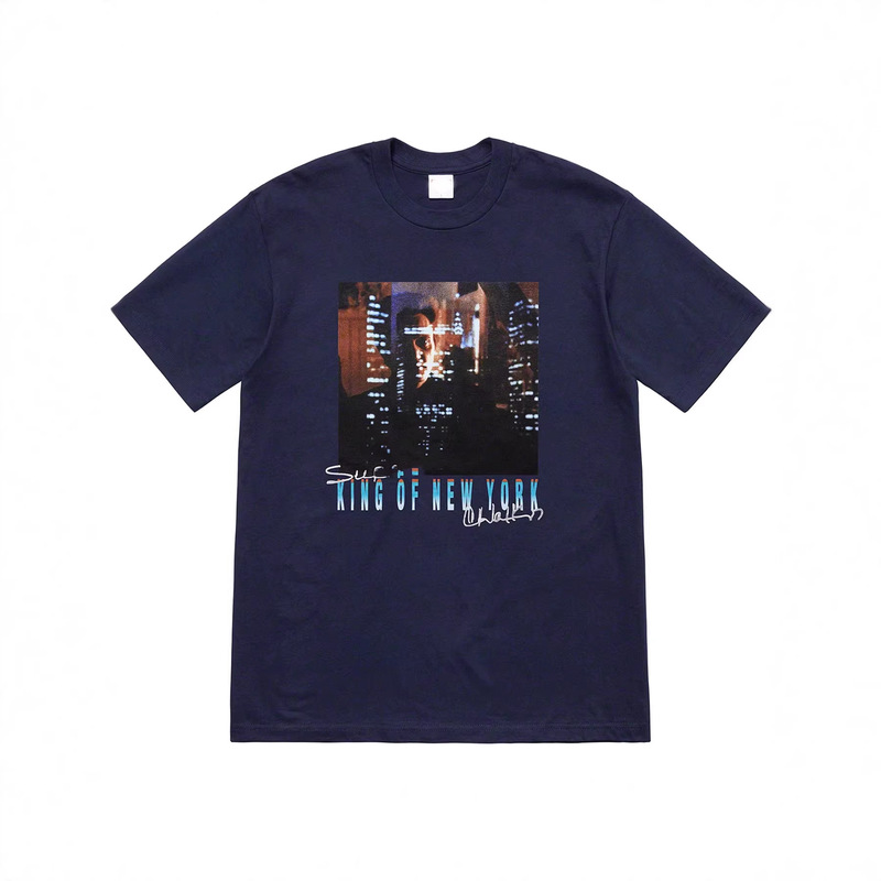 19Ss New York Tee King of New York Printed Cotton Short-Sleeved Couple's T-Shirt Base Shirt 19Ss New York Tee King of New York Printed Cotton Short-Sleeved Couple's T-Shirt Base Shirt