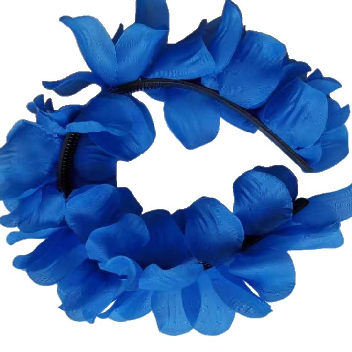 Nuevos productos transfronterizos hot sale hawaianos coloridas cascadas de cabello colorido para usar el cabello para bailar decoración fábrica al por mayor