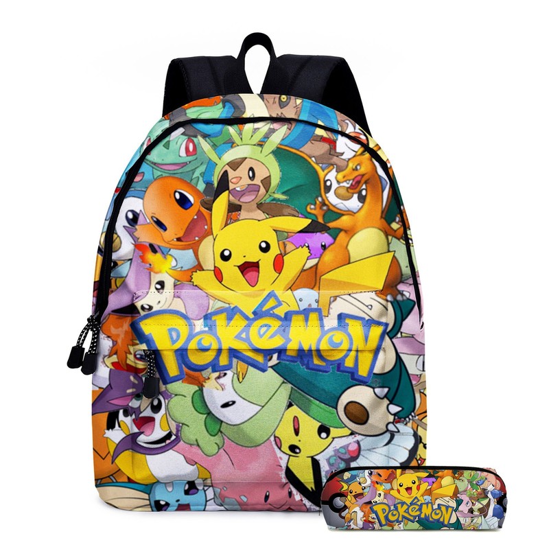 販売促進ピカチュウデジタル宝物キャラクターpokemonバックパック小中学生児童かばん筆袋2|undefined
