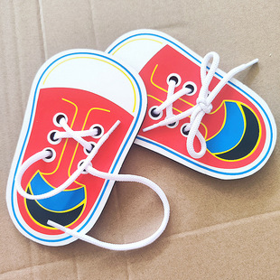 Children's Learning shoelace toys wooden lace-up educational toys 3-6 years old kindergarten early education teaching aids