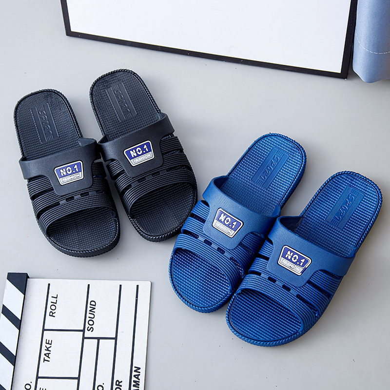 一年四季通用休閒舒適男士涼拖鞋 個性潮流戶外時尚塑料PVC一字拖