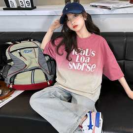 女童短袖T恤扎染新款儿童夏装衣服女孩纯棉半袖上衣潮