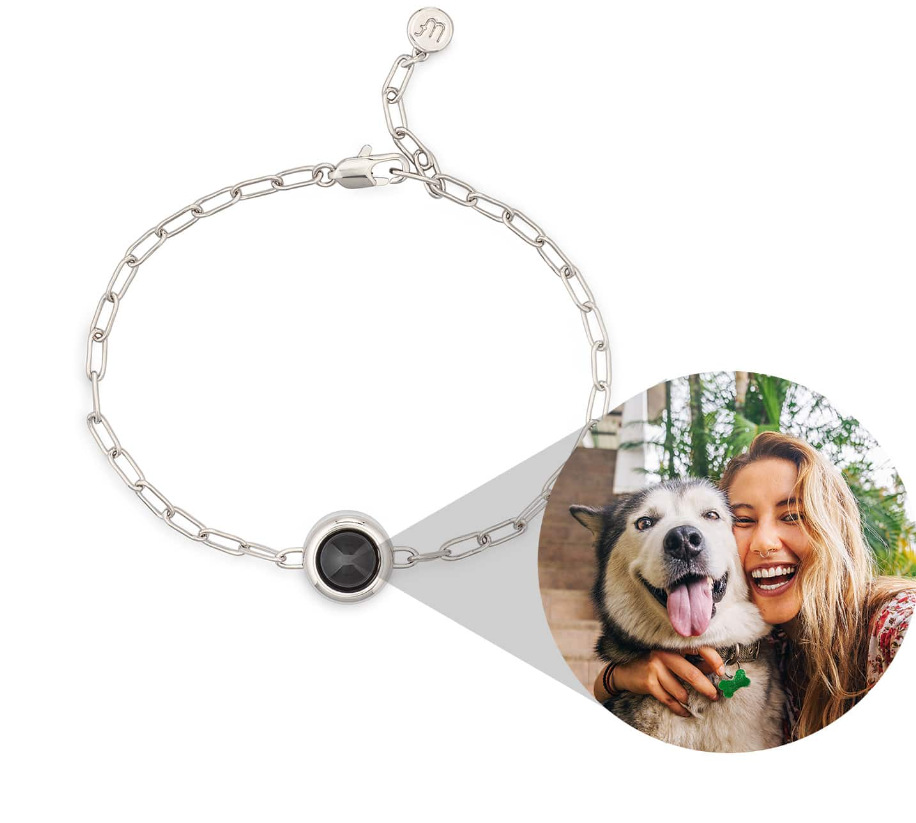 Estilo europeo y americano Comercio exterior transfronterizo nuevo retráctil micro-tallado nano proyección pulsera 100 idiomas te amo simple