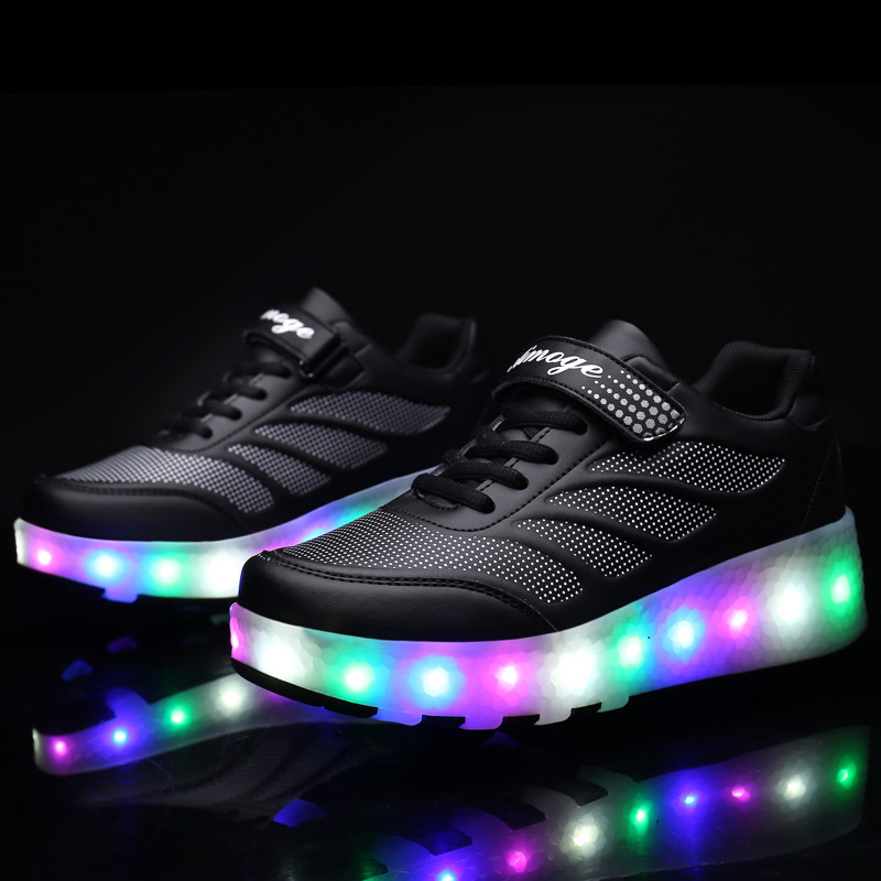 Children's Heelys Shoes for Students, Single-Wheel Flashing Lights, Ultra-Light Boys and Girls Heelys Shoes with Wheels