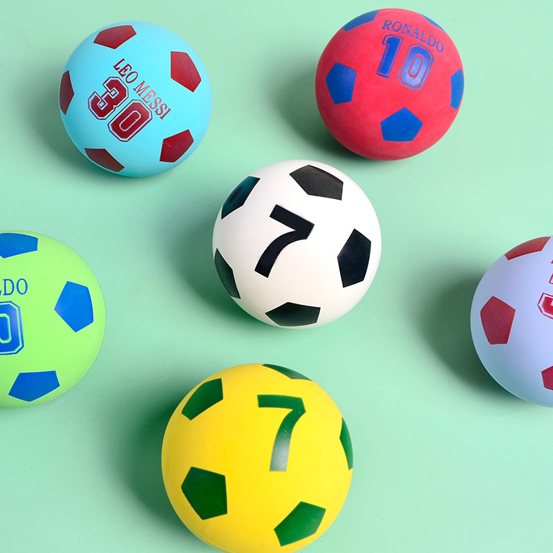 6cm Mini Hollow Elastic Ball Number High Elastic Squash Children's Hand Stylistic Products Rubber Small Football