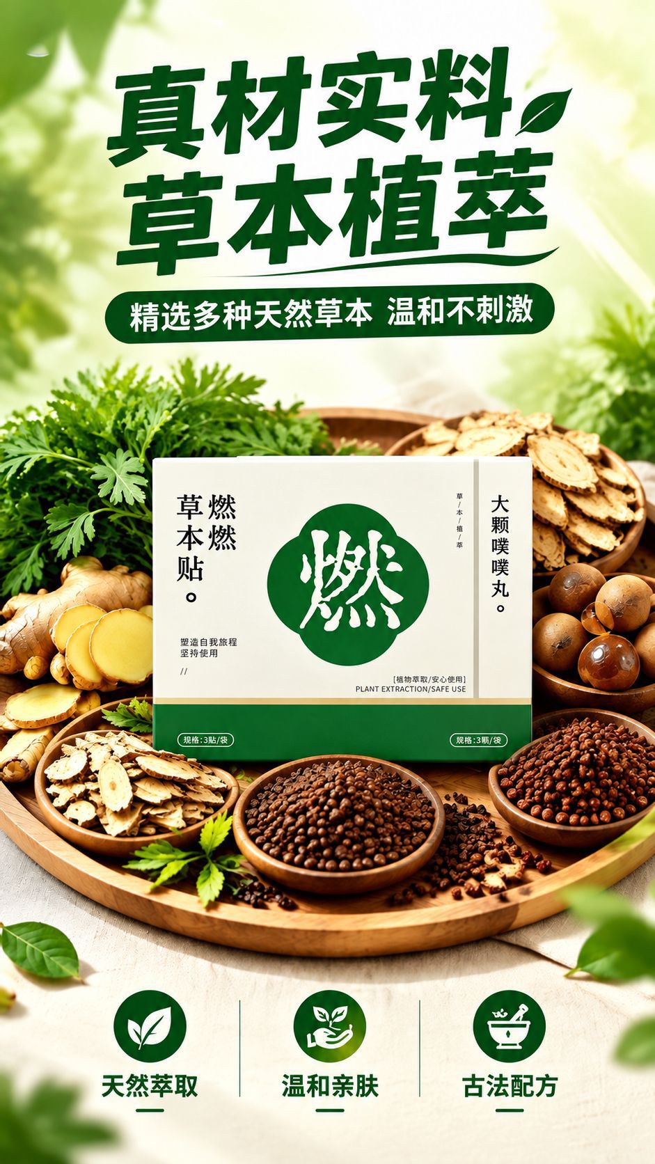 Ran Ran Xuan Fu Herbal Navel Patch Mugwort Belly Sticker Warm Moxibustion Support 5 Patches Per Box key features