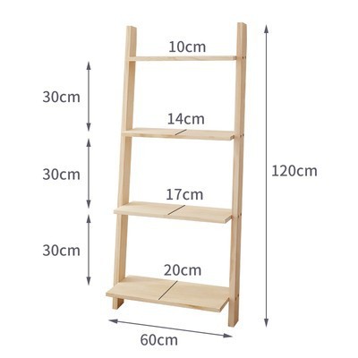 Estante de almacenamiento trapezoidal ins Estante de esquina de la sala de estar de madera maciza Estante de flores de balcón multicapa Estantería de piso simple nórdico image 13