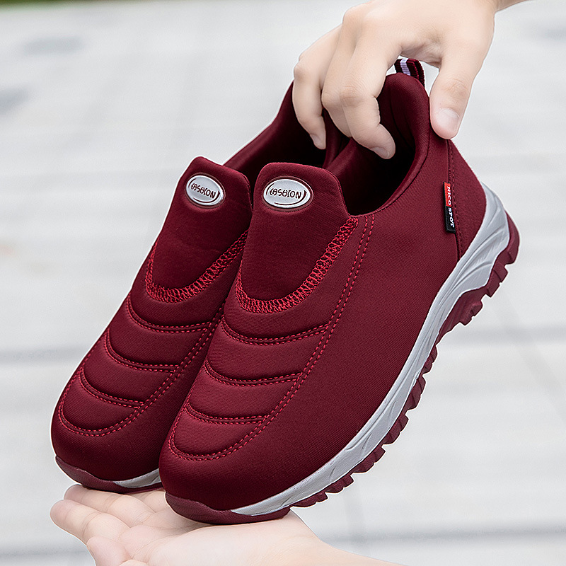 Zapatos para hombres de edad avanzada ensanchados y altos zapatos para caminar parejas de un pie zapatos antideslizantes de papá un cabello