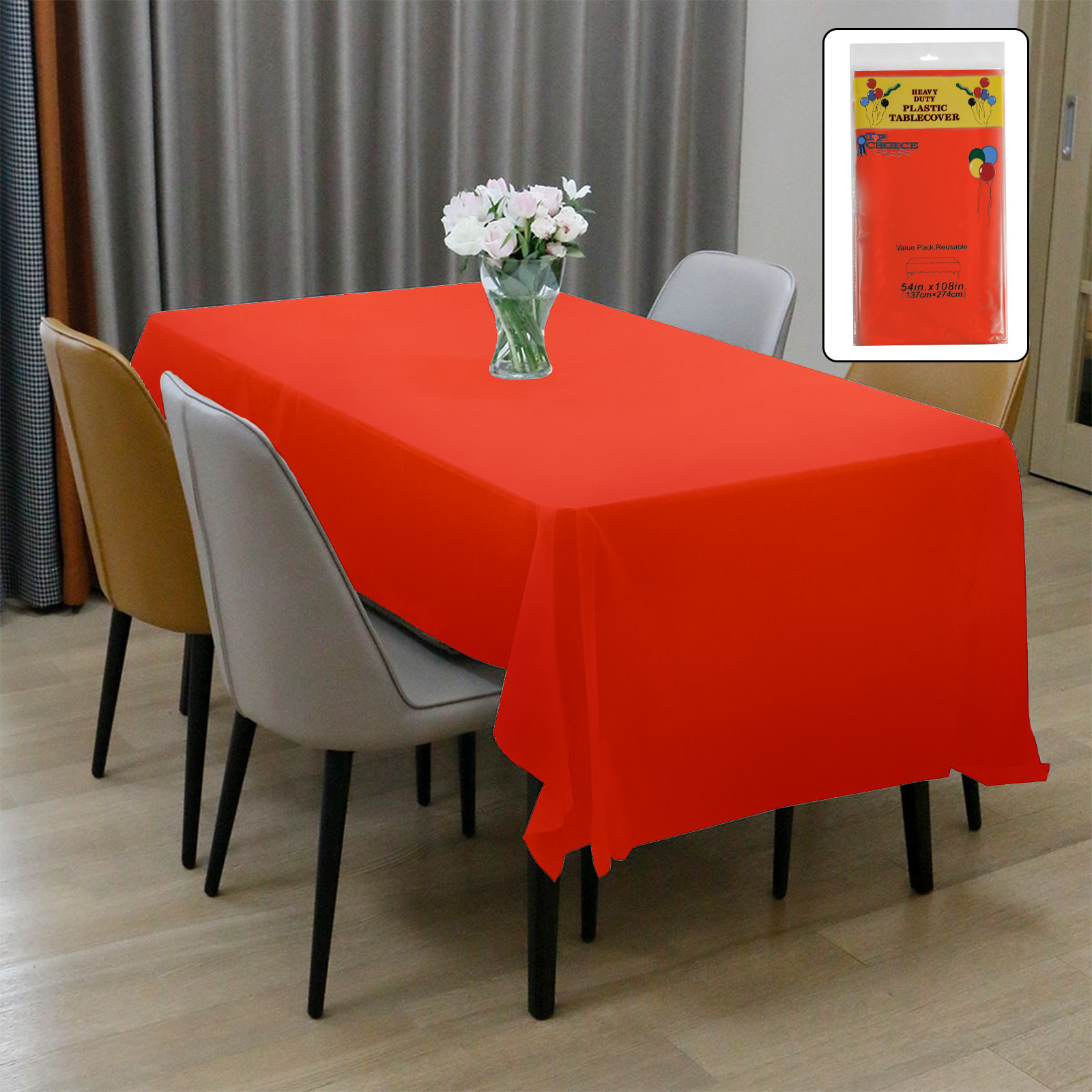 Mantel desechable transfronterizo de color liso, mantel impermeable de plástico PEVA engrosado para hoteles y fiestas de cumpleaños, venta al por mayor en stock.