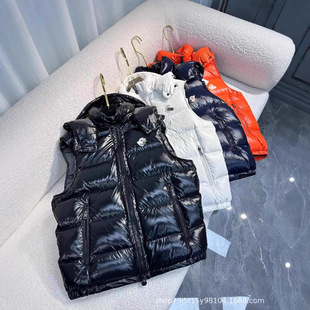 Cross-Border Men's and Women's Mengjia Maya Vest, Classic Glossy Cotton Vest, Bread Outwear, Comfortable, Warm and Cold-Proof Jacket