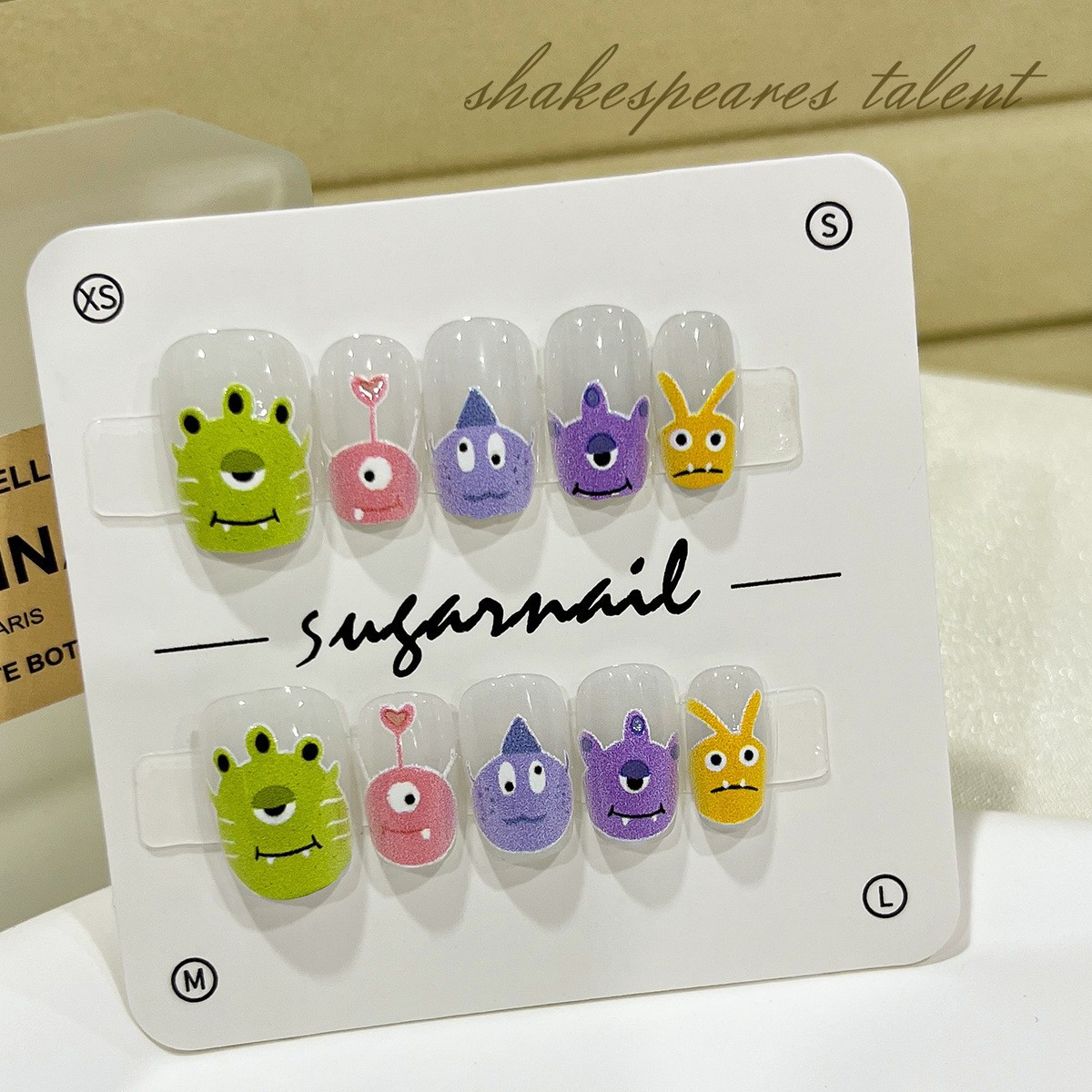 Manicure nuevo cristal ojo de gato usar uñas de alta calidad manuales manicure piezas de 10 piezas empaquetadas decodificación usar uñas al por mayor