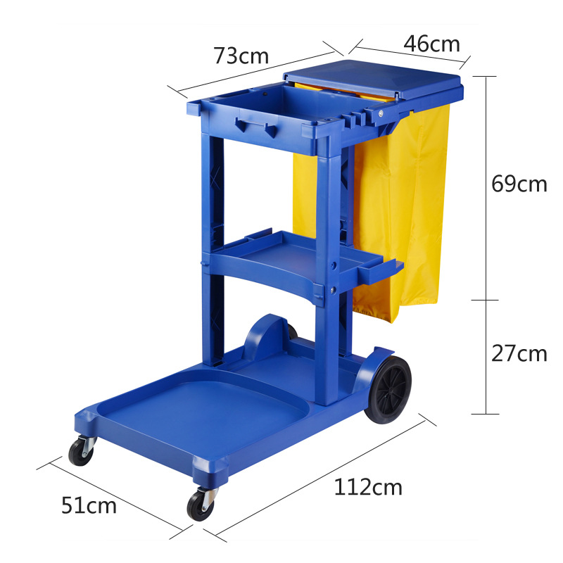 Vehículo de limpieza multifuncional Coche de limpieza Coche de ropa Coche de herramientas Coche de basura Coche de herramientas Limpieza del hotel Driver Cart