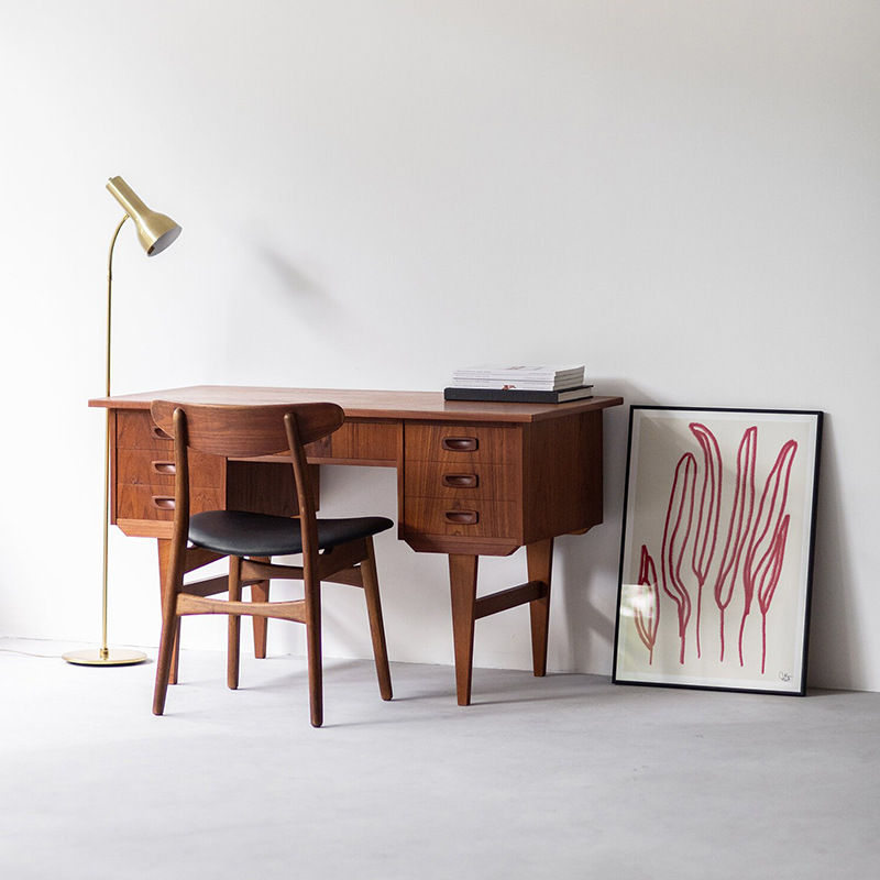 Log Japanese Retro Desk Writing Desk Executive Desk Black Walnut Modern Minimalist Log Japanese Retro Desk Writing Desk Executive Desk Black Walnut Modern Minimalist