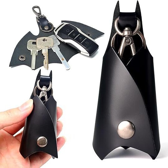 High Quality Cartoon Bat Car Key Bag Pu Leather Car Key Protective Cover Home Anti-Lost Key Bag
