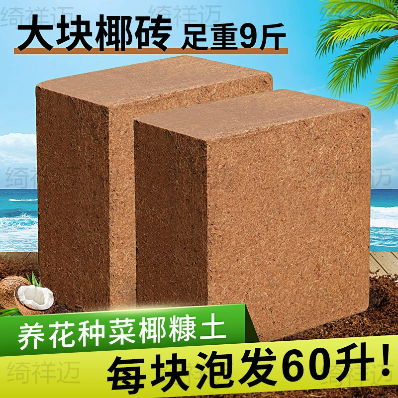 Большой кокосовый кирпич, питательная почва для выращивания цветов, универсальная кокосовая зерновая кокосовая почва для выращивания овощей, грубая кокосовая кирпичная цветочная почва для посадки