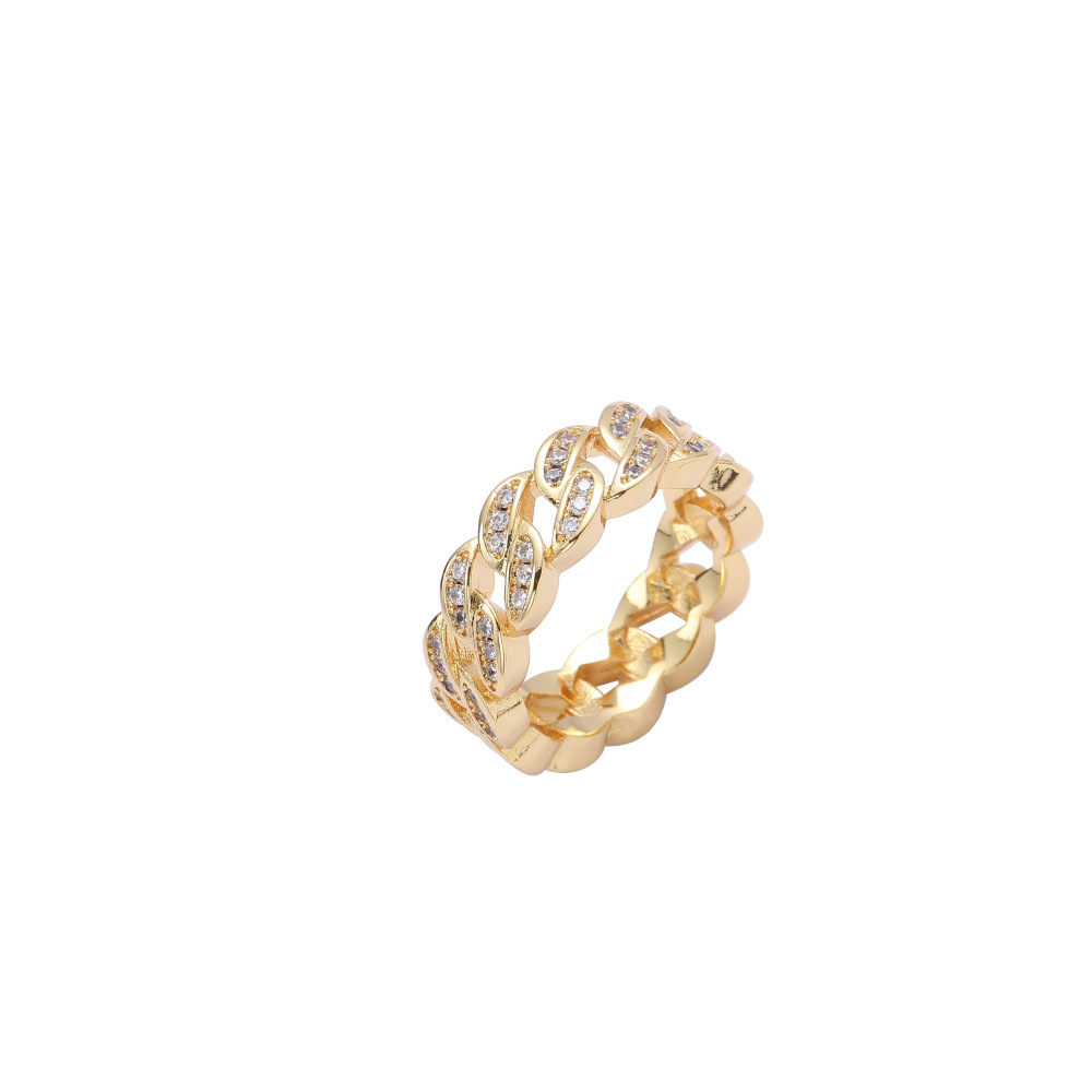 Anello cuban da uomo con zirconi stile hip hop_voghion.com
