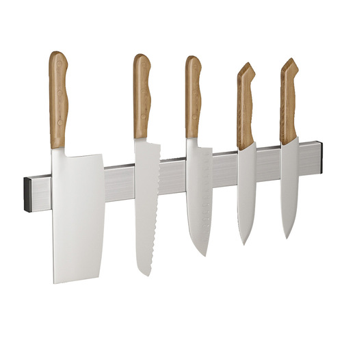 Kitchen knife holder wall-mounted magnetic rack stainless steel magnetic knife storage and dish knife stand simple knife holder storage rack