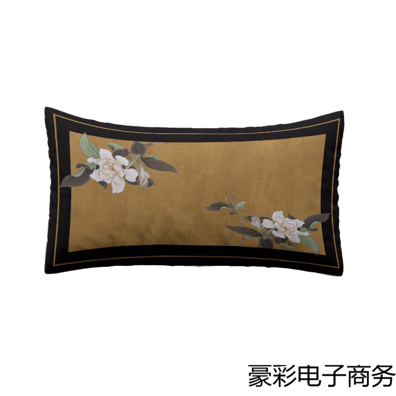 新しい中国風の枕、ハイエンドのソフトリビングルームソファ腰枕、軽い高級枕、クッション、正方形の枕カバー、ベッドサイド|undefined