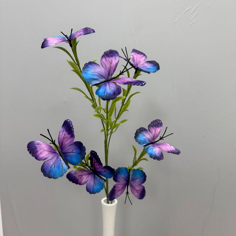 仿真7头蝴蝶花假花家居摆放花艺摄影道具花仿真花场景布置花束|undefined