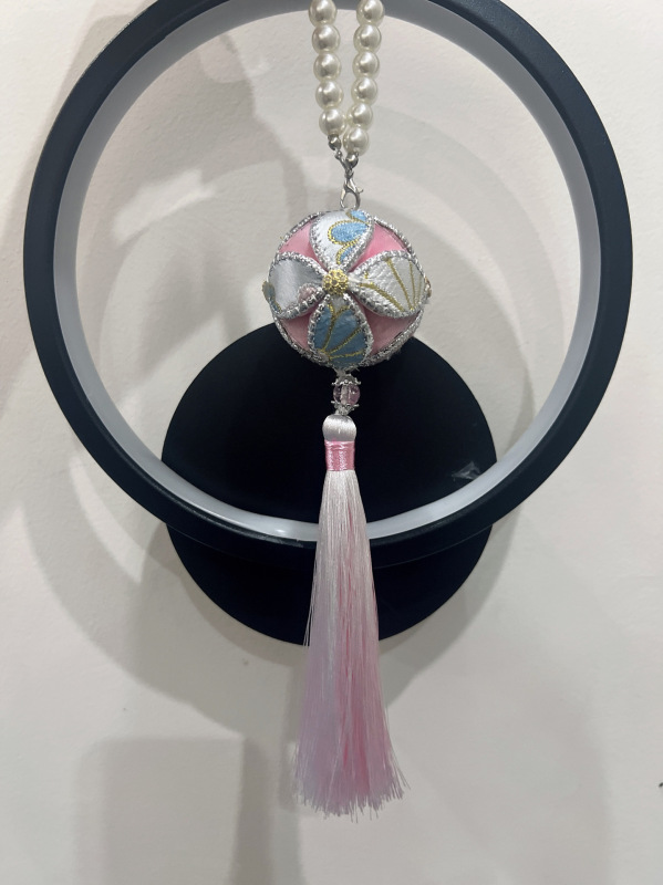 広西チワン族自治区京西アジサイ中国錦刺繍ペンダント工芸品エスニック特徴 4cm 工芸品真珠吊りチェーン|undefined