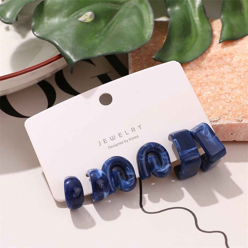 1 Set Quantity Daily Occasion 1 Set Simple Style C Shape Arylic Ear Studs