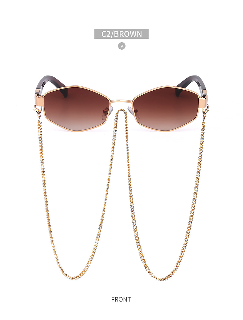 Travel, Stage, Street Occasion Streetwear Geometric Pc Polygon Full Frame Women's Sunglasses