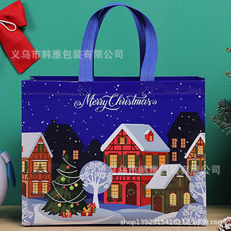 Transfronterizo Amazon spot recubierto de Navidad bolsa no tejida bolsa de compras bolsa de regalo fábrica de bolsos al por mayor