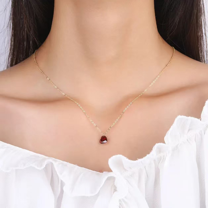 Women's Gender 925 Sterling Silver Cable Chain Heart Shape Pendant Necklace