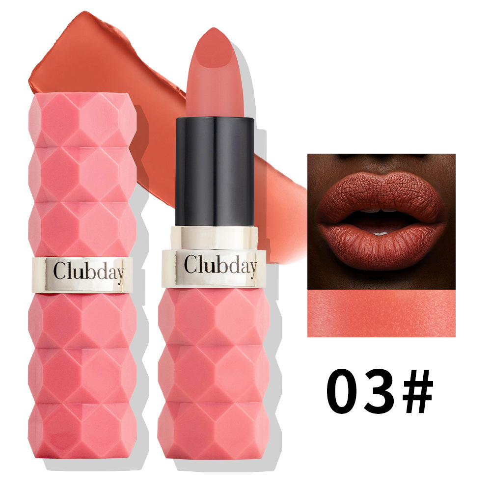 Clubday diamond-cut matte lipstick, non-fading and non-sticky velvet 8-color matte lipstick undefined