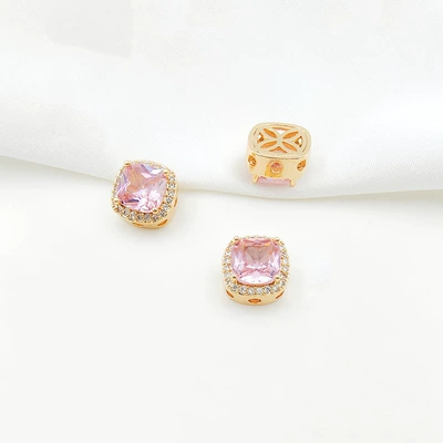 Zərgərlik ara hissələri Beading Material - style-10-pink-zirconium-110mm-gold