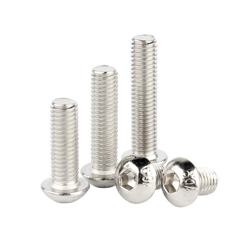 10.9 grade nickel plated round head hexagon socket screws wholesale high strength pan head bolts semi round head screws M2-M10
