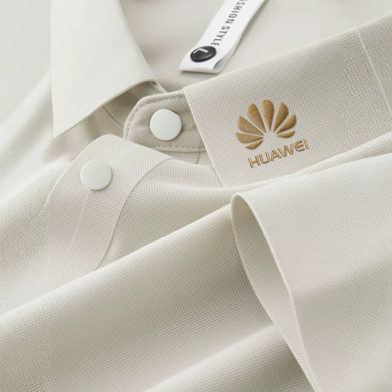 High-End Ice Silk Seamless Workwear Polo Shirt with Custom Embroidered Logo, Summer Company Group Turn-Down Collar Short-Sleeve T-Shirt