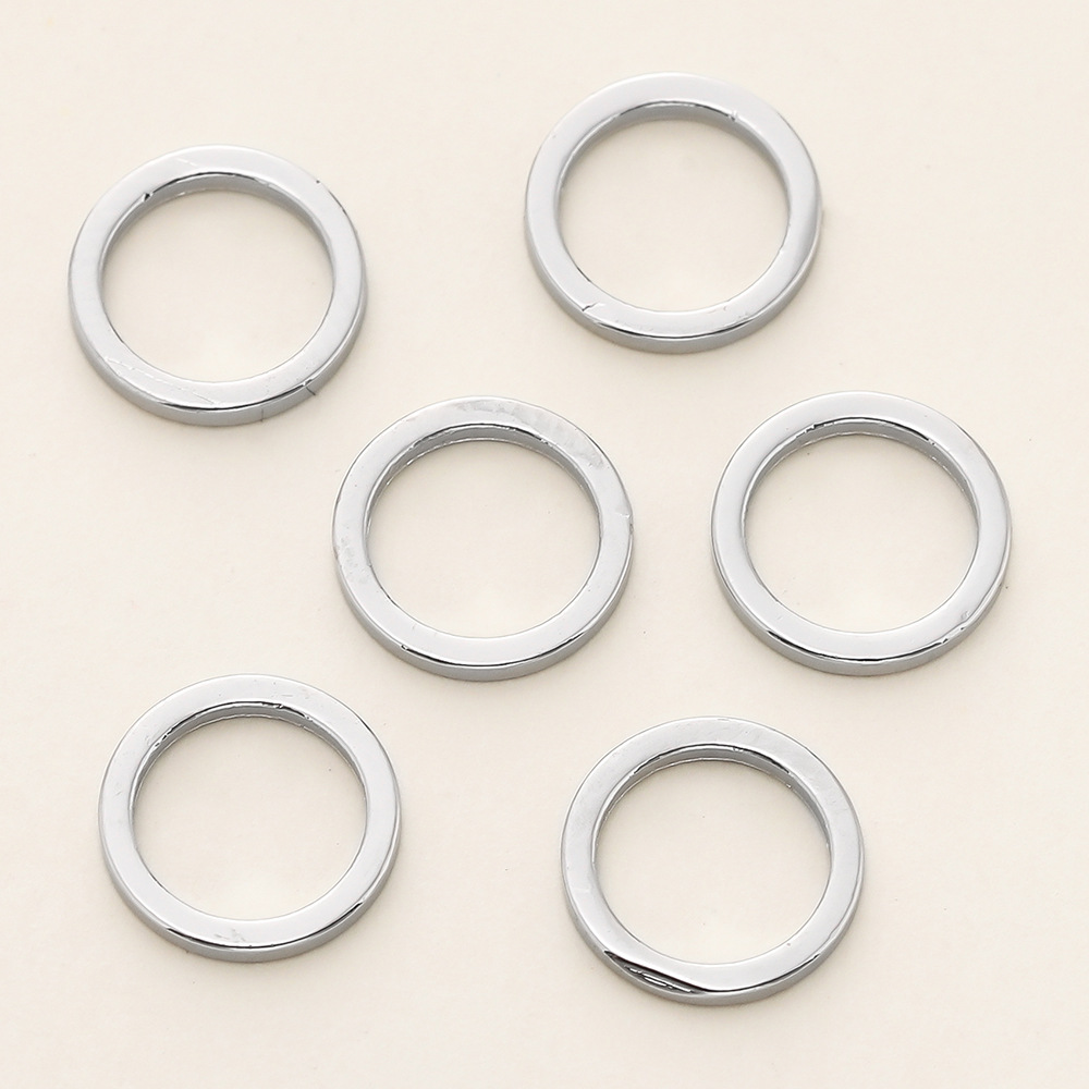 Platinum color retention closed-mouth ring / 10 PCs/bag (1.0*4mm/aperture 2mm)
